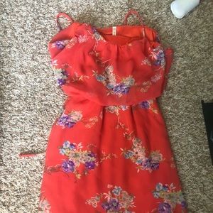 Floral mini dress-S
